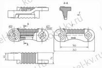 Колосник ведущий левый 00.1603.058 Т 24.06.003