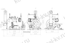 Чертеж жаротрубного парового котла